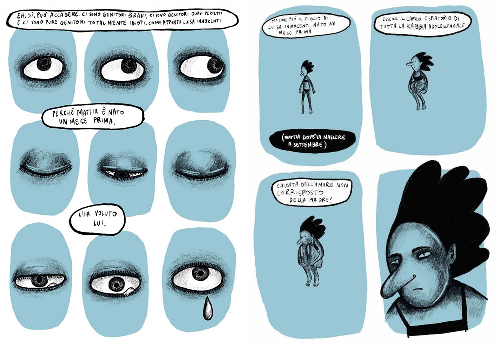 Tavola dalla graphic novel Sonno, di Michela Rossi