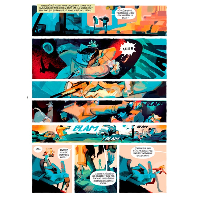 Landing__0006_Disegni_Riccardo Colosimo_Ava Granger, fumetto pubblicato in Francia da Riccardo Colosimo, docente della S